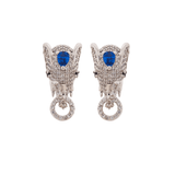 Royal Double Headed Elephant Baguette Collar Necklace & Earring and Ring Set - Bansri Mehta Design
