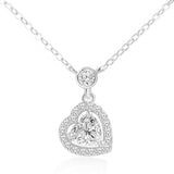 Solitaire Heart Pendant Chain Necklace - Bansri Mehta Design