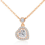 Solitaire Heart Pendant Chain Necklace - Bansri Mehta Design