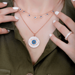 Glam Medallion Evil Eye Necklace - Bansri Mehta Design