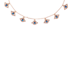 Mini Evil Eye Adjustable Choker & Collar Necklace - Bansri Mehta Design