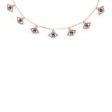 Mini Evil Eye Adjustable Choker & Collar Necklace - Bansri Mehta Design