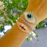 Third Eye Beaded Adjustable Tassel Bracelet - Bansri Mehta Design
