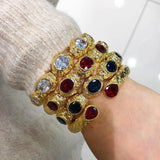 Bedazzle Flexi Bangle Bracelet - Gold - Bansri Mehta Design