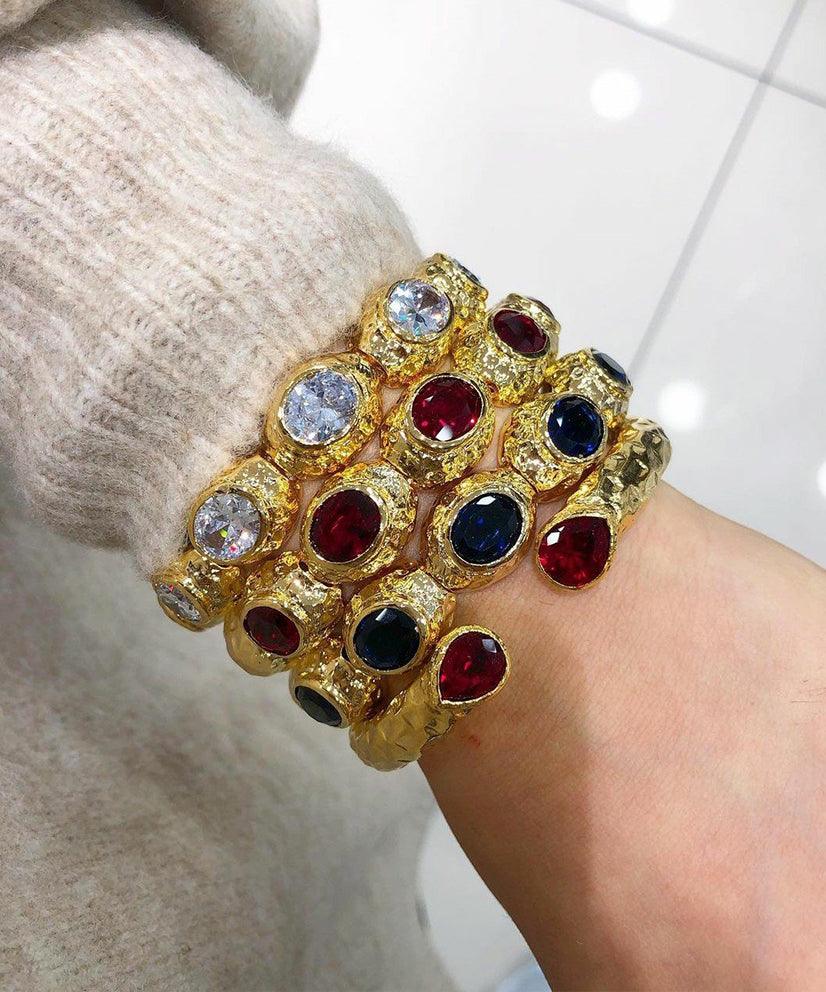 Bedazzle Flexi Bangle Bracelet - Gold - Bansri Mehta Design