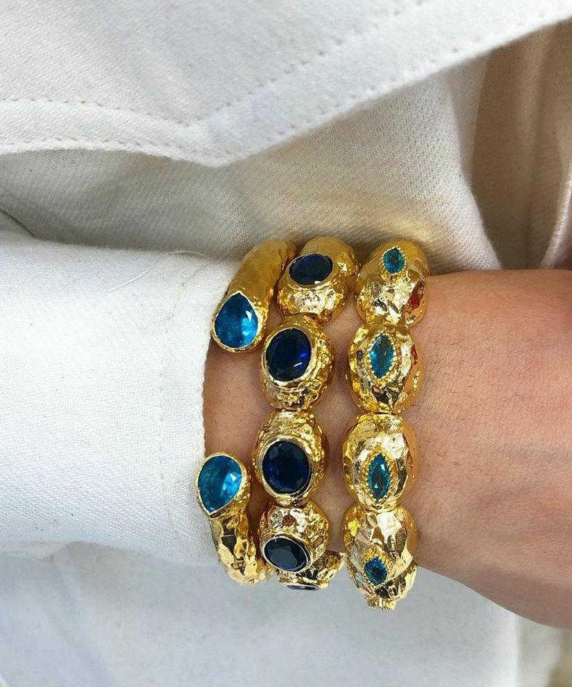 Bedazzle Flexi Bangle Bracelet - Gold - Bansri Mehta Design