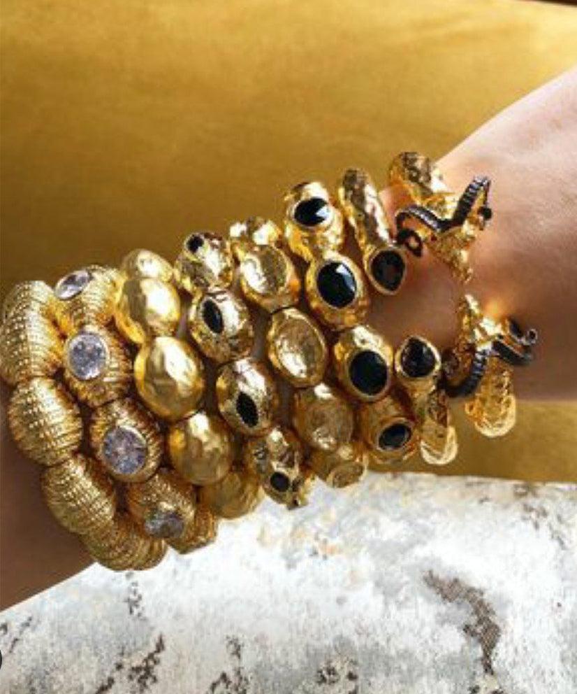 Bedazzle Flexi Bangle Bracelet - Gold - Bansri Mehta Design