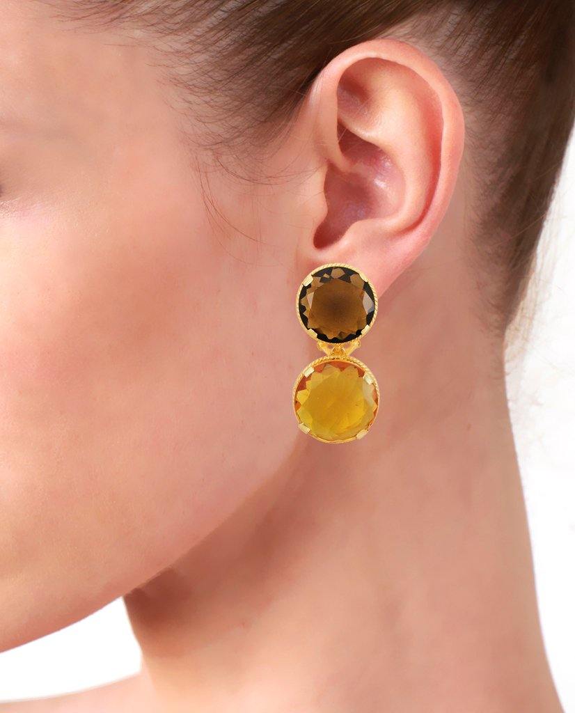 Alexa Cabachon Earrings - BANSRI                                                                 Jewelry Lounge