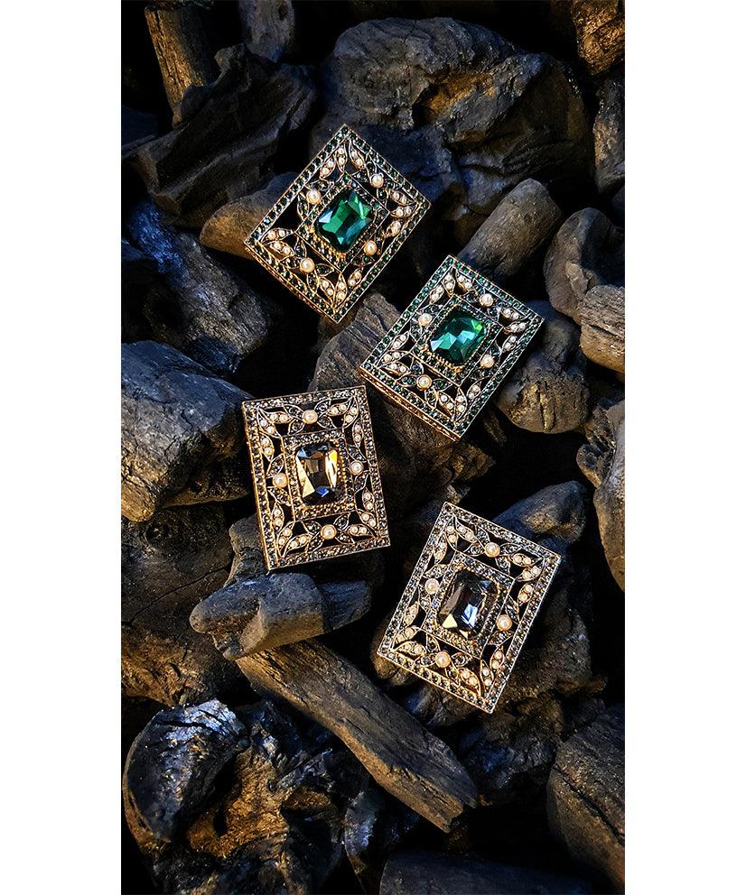 Maharani Pearl Necklace, Bracelet & Earring Set - Bansri Mehta Design