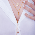 Double Headed Panthera Adjustable Lariat Necklace - Bansri Mehta Design