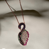 Swarovski Crystal Swan Necklace - Bansri Mehta Design