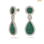 Kelly Crystal Encrusted Tear Drop Earrings - Bansri Mehta Design