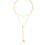 Double Headed Panthera Adjustable Lariat Necklace - Bansri Mehta Design