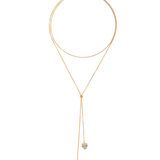 Double Headed Panthera Adjustable Lariat Necklace - Bansri Mehta Design