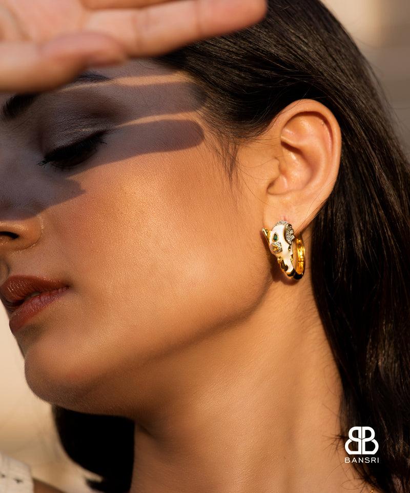 Safari Ele Necklace, Bracelet, Hoop Earrings & Ring Set - Bansri Mehta Design