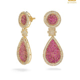 Kelly Crystal Encrusted Tear Drop Earrings - Bansri Mehta Design