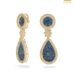 Kelly Crystal Encrusted Tear Drop Earrings - Bansri Mehta Design