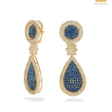 Kelly Crystal Encrusted Tear Drop Earrings - Bansri Mehta Design
