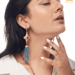 Flyer de lys Necklace & Earring Tassel Set - Bansri Mehta Design