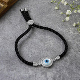 Evil Eye Disc Adjustable Cord Bracelet - Bansri Mehta Design