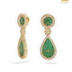 Kelly Crystal Encrusted Tear Drop Earrings - Bansri Mehta Design