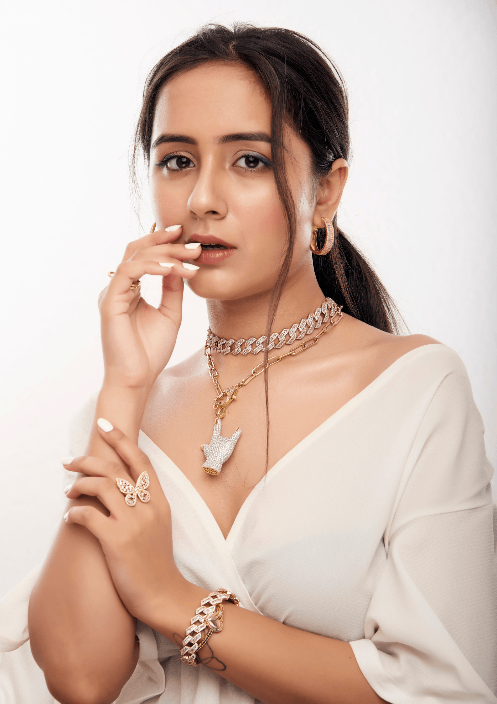 Rockstar Detachable Pendant Link Necklace - Bansri Mehta Design