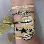 Love Beaded Adjustable Bracelet - Bansri Mehta Design