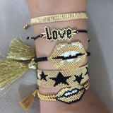 Love Beaded Adjustable Bracelet - Bansri Mehta Design