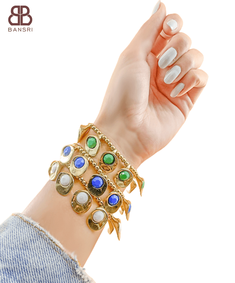 Mosaic Enamel Beaded Bracelet - Bansri Mehta Design