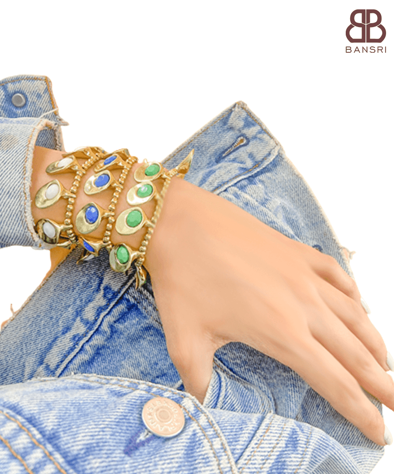 Mosaic Enamel Beaded Bracelet - Bansri Mehta Design