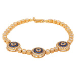 Three Eye Tennis Bracelet - BANSRI                                                                 Jewelry Lounge