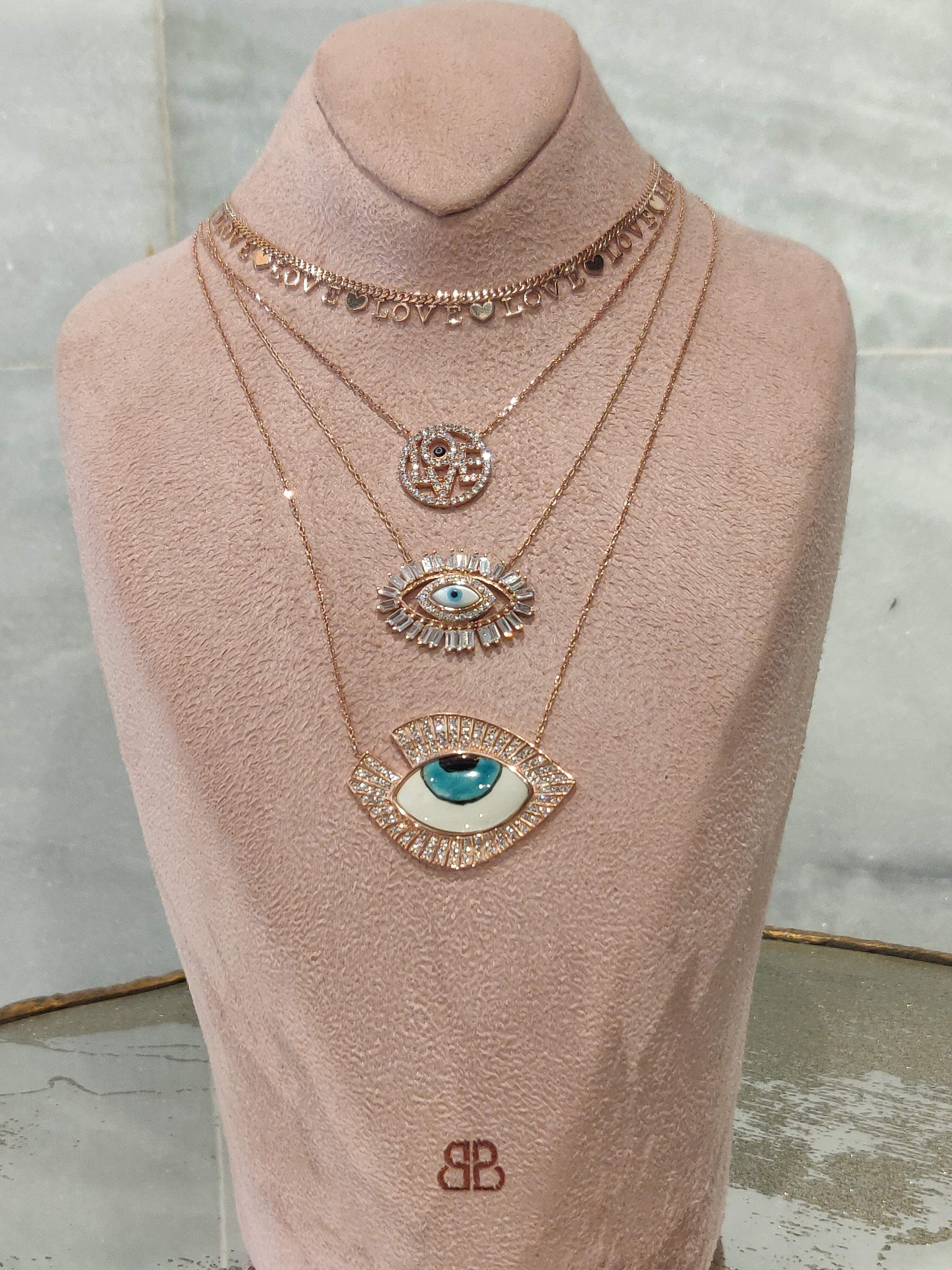 Gorgeous Glam Evil Eye Necklace - Bansri Mehta Design