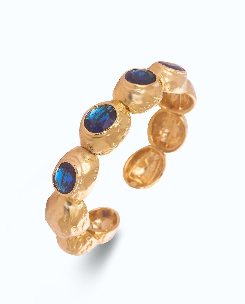 Bedazzle Flexi Bangle Bracelet - Gold - Bansri Mehta Design