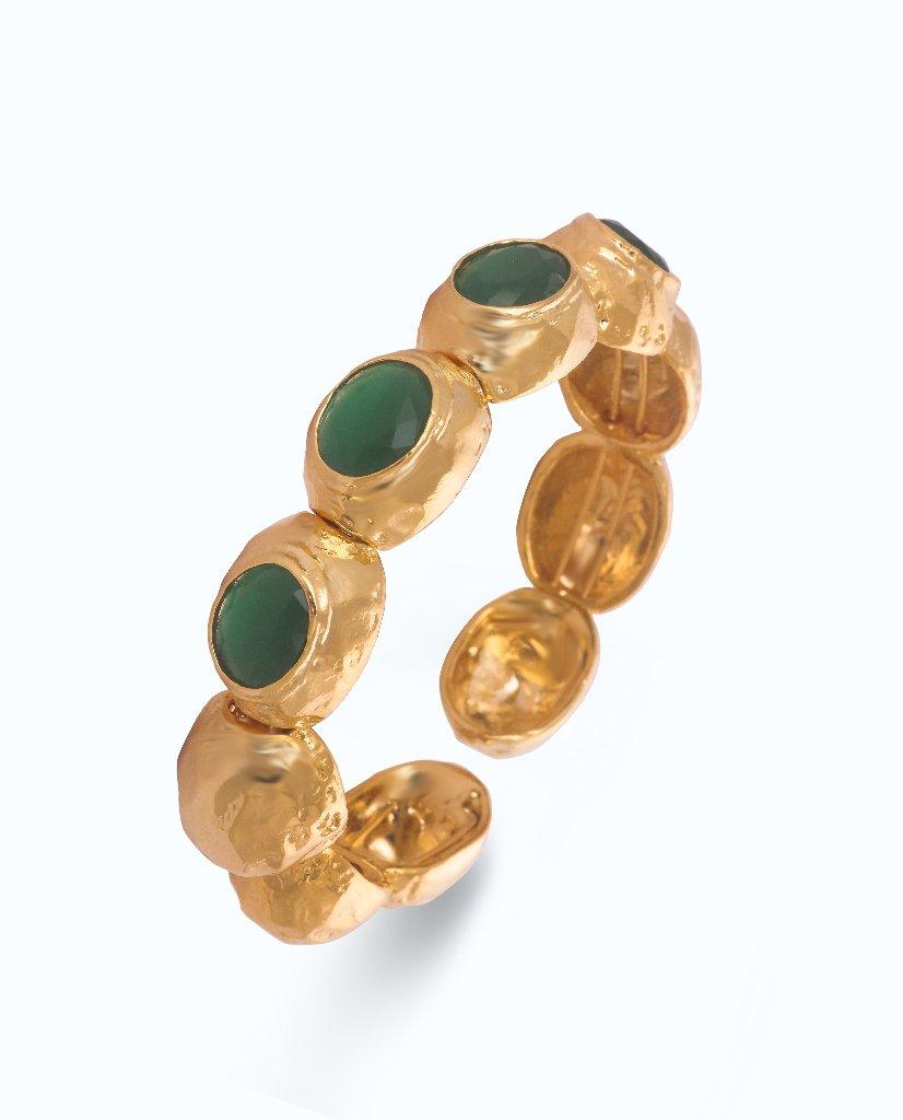 Bedazzle Flexi Bangle Bracelet - Gold - Bansri Mehta Design
