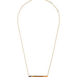 22k Gold Plated Birthmonth Engraved Bar Necklace - Jan to Dec - Bansri Mehta Design