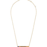 22k Gold Plated Birthmonth Engraved Bar Necklace - Jan to Dec - Bansri Mehta Design
