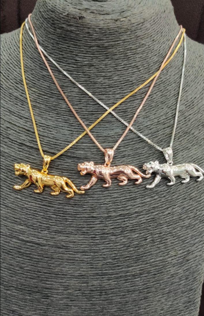On the Prowl Panther Pendant Necklace - Bansri Mehta Design