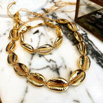 Gold Cowrie Shell Necklace & Bracelet/Anklet Set - Bansri Mehta Design