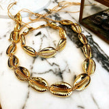 Gold Cowrie Shell Necklace & Bracelet/Anklet Set - Bansri Mehta Design