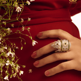 Festive Safari Elephant Statement Cocktail Ring - Bansri Mehta Design