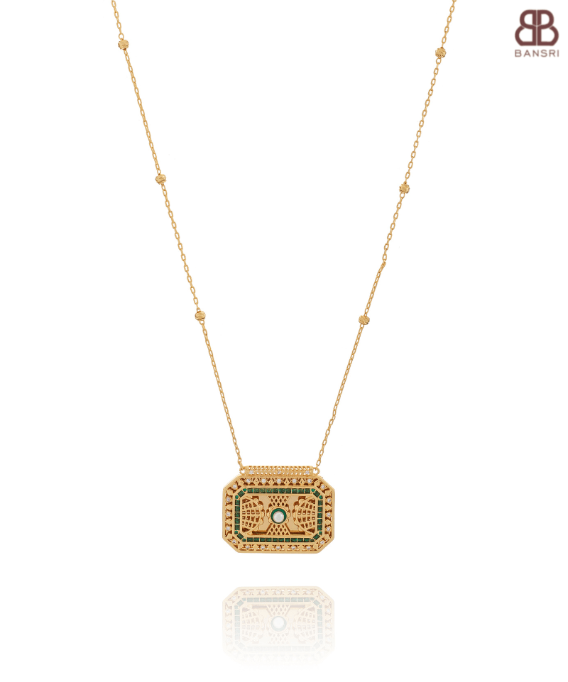 Junoon Hand Carved Necklace, Earring & Ring Set - Bansri Mehta Design