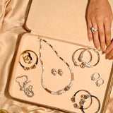Le Panthera Rosegold Collar Necklace & Bracelet & Earring Set - Bansri Mehta Design
