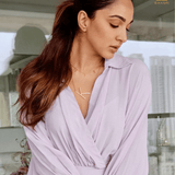 Sideway Big Initial 18k Gold Plated A-Z Pendant Necklace - Bansri Mehta Design