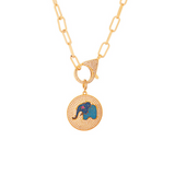 Happy Ele Medallion Detachable Pendant Necklace