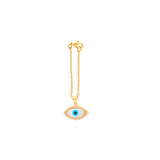 Oval Mother of Pearl Evil Eye Disc Watch Charm