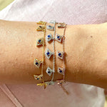 Mini Evil Eye Charm Bracelet - Bansri Mehta Design